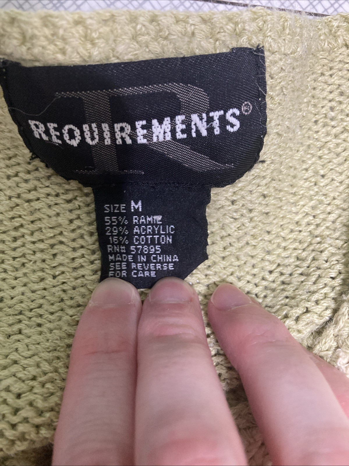 Vtg 90s Requirements Pastel Color Block Knit Short Sleeve Sweater Top Ramie Boxy