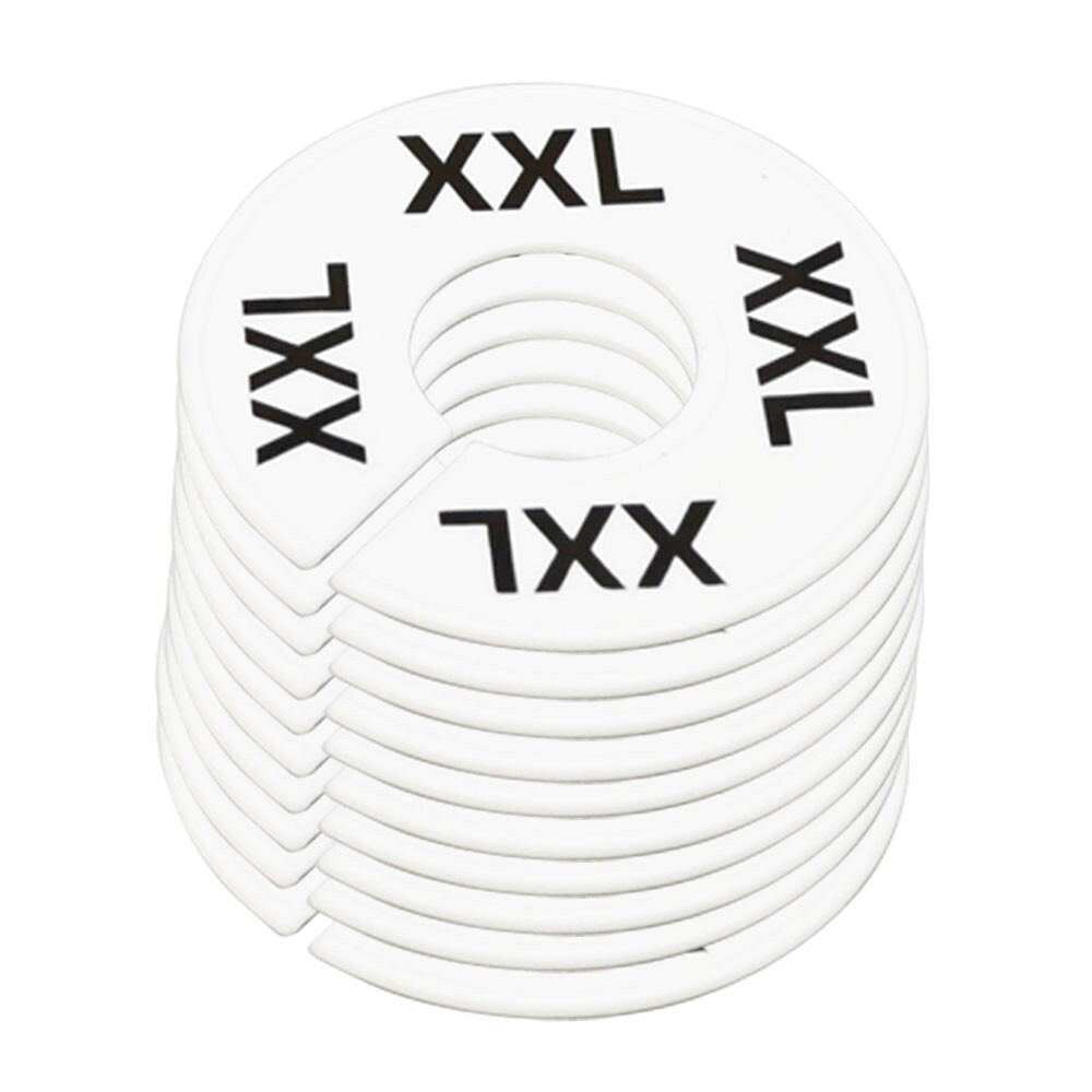 10 pcs Rack Divider Size XXL XX-Large White Round Ring Sizing Hanger Retail Supp