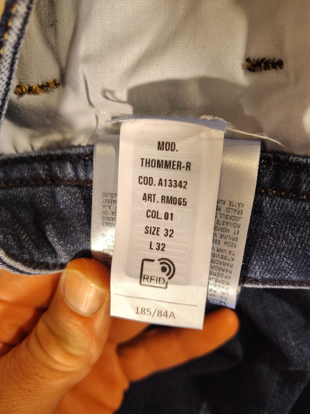 Diesel THOMMER-R Men’s W34 L31 RM065 Slim Fit Blue Stretch Flex Denim Jeans Dark