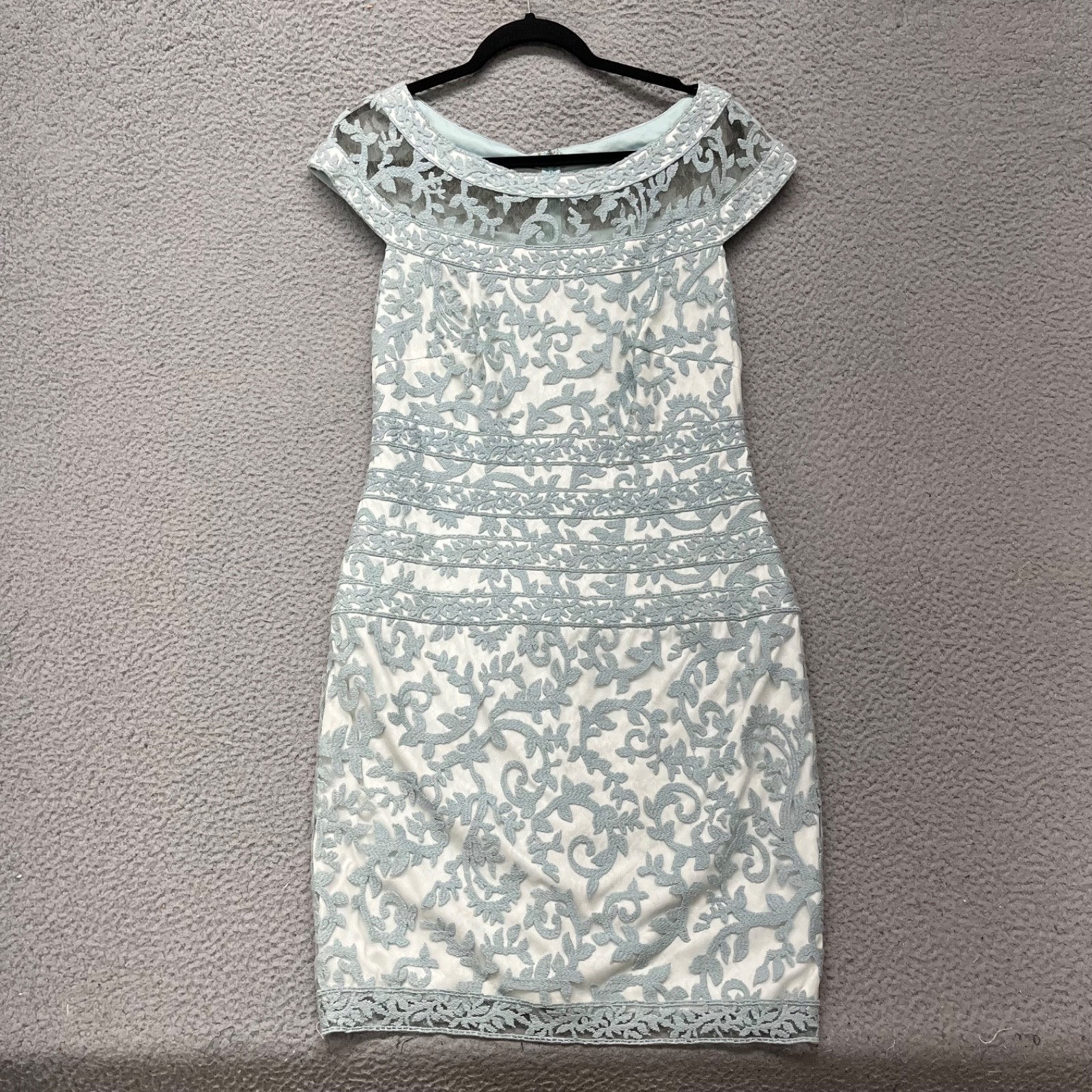 Tadashi Shoji Dress Womens 12 Blue Elegant Wedding Mother of The Bride Groom