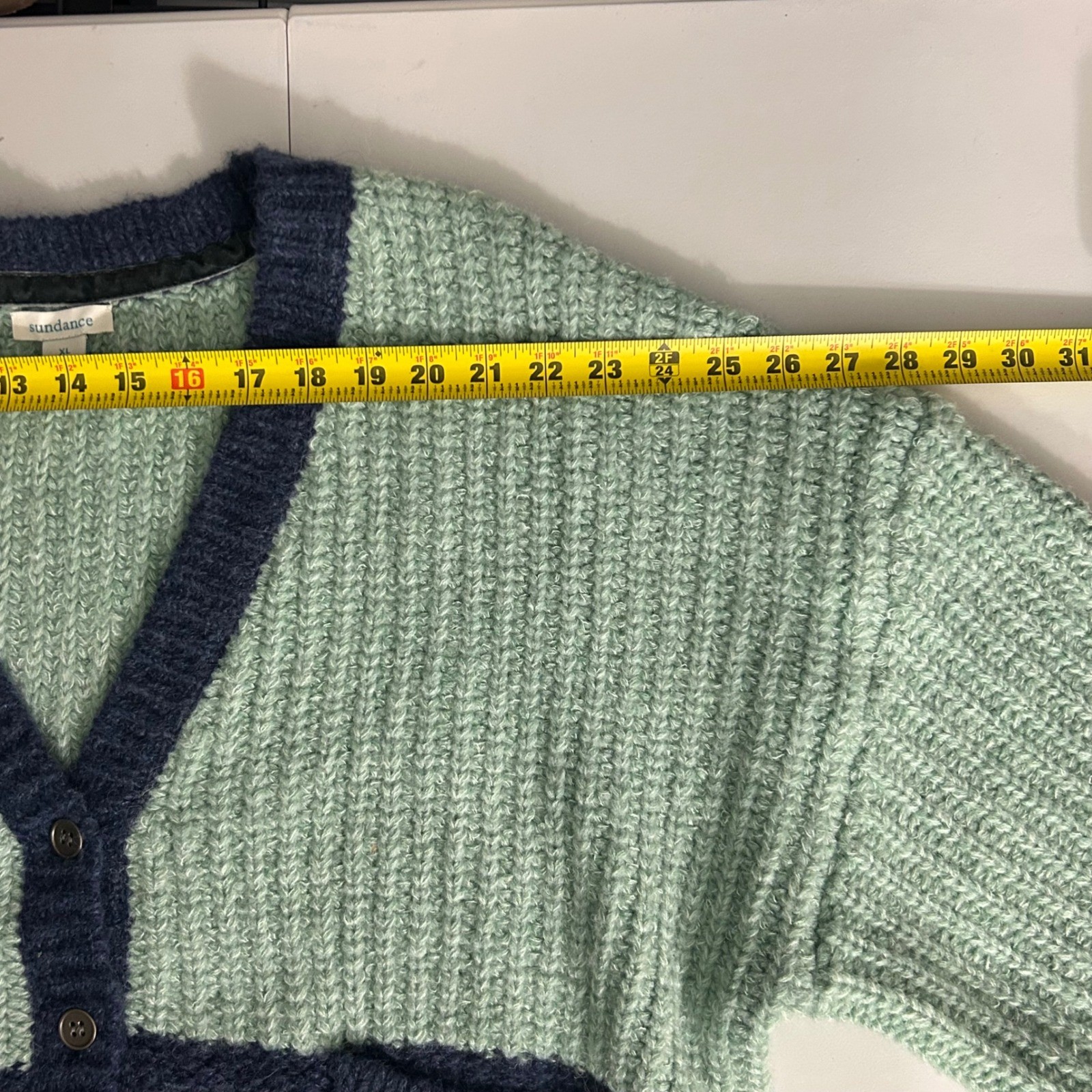 Sundance Judy Colorblock Cardigan Sweater Womens Size XL