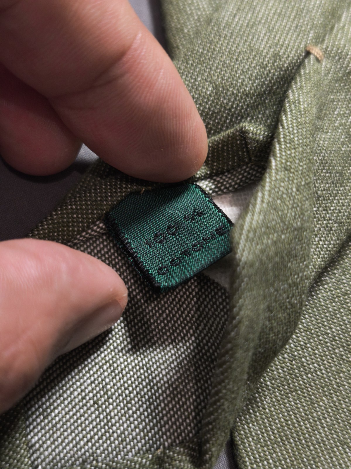 A. Di Capua Napoli – Khaki Solid Color Cotton Tailored Tie