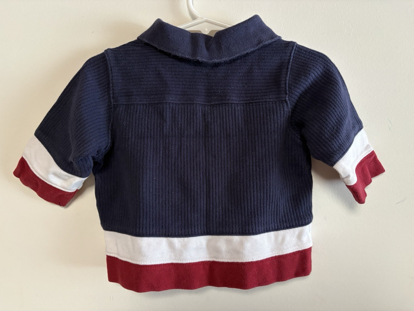 Vintage Nautica Baby Toddler Pullover Sweater 6-12M Cotton V-Neck