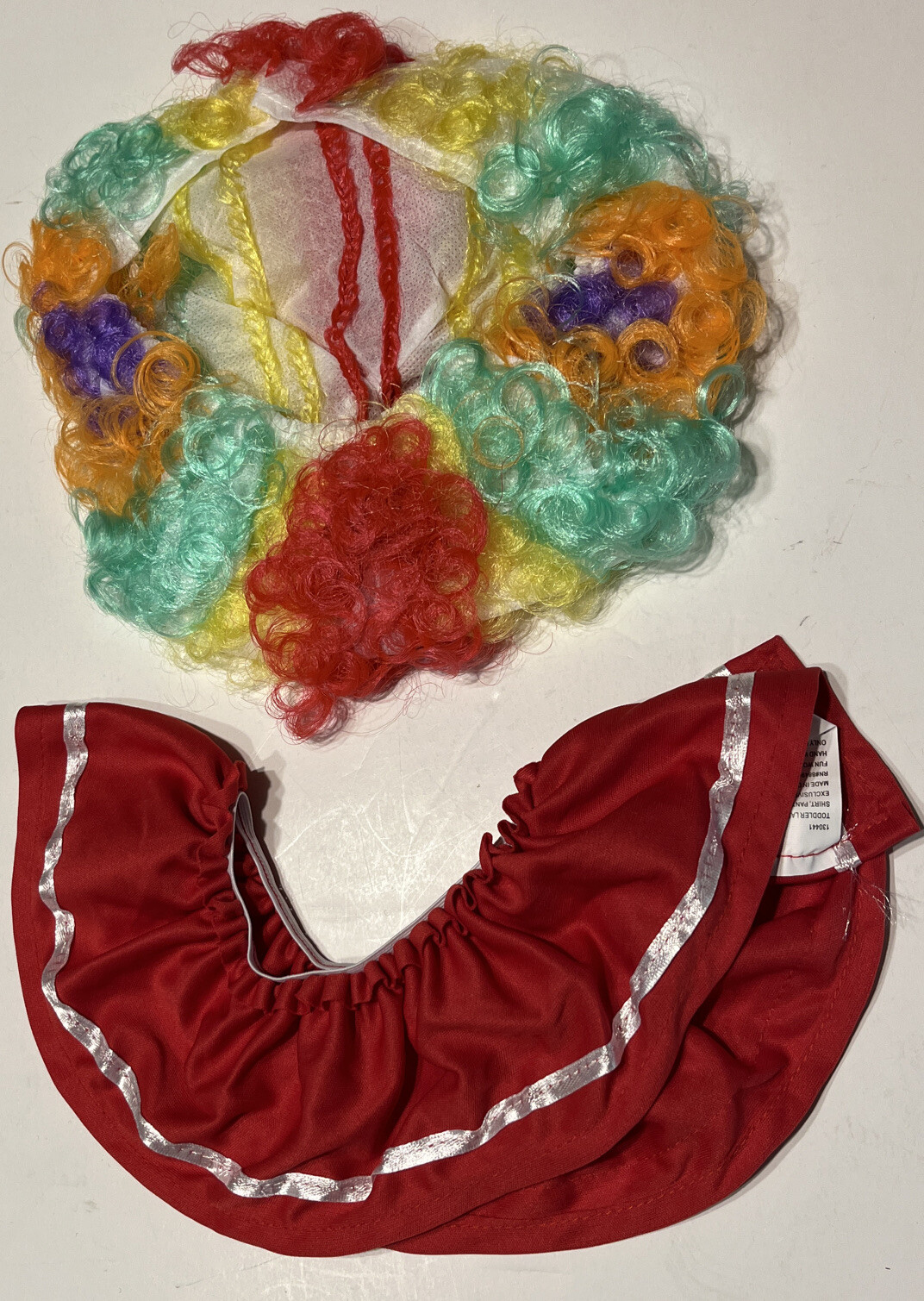 Toddler Clown Costume, Complete, Size 3T-4T. Bonus Wig, B4D7