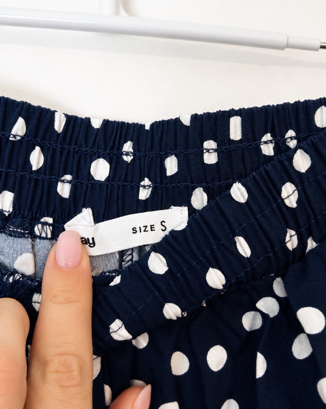 Sinsay Navy Polka Dot Summer Shorts With Pockets Size S