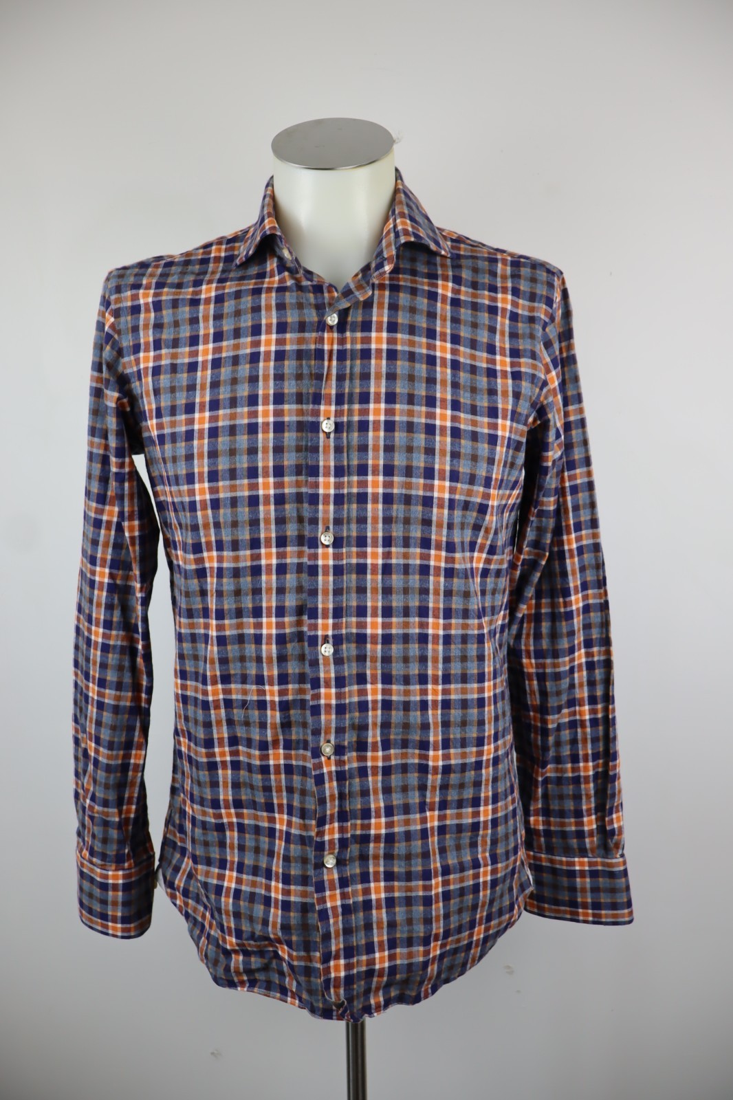 AFFINITO NAPLES SHIRT DRESS SHIRT NECK SIZE 39 / 15.5 COTTON ITALY CLASSIC