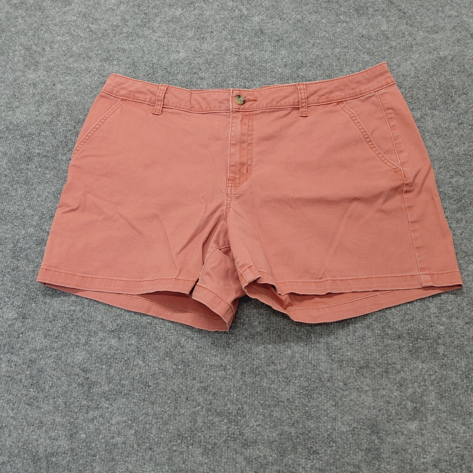a.n.a. Twill Chino Shorts Women’s Size 16 Salmon Pockets Beach Boho Classic Cute