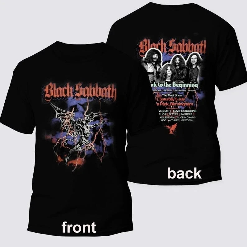 BIack Sabbath Back To The BEGlNNlNG 2025 The Final Show T-Shirt, Retro Music Tee