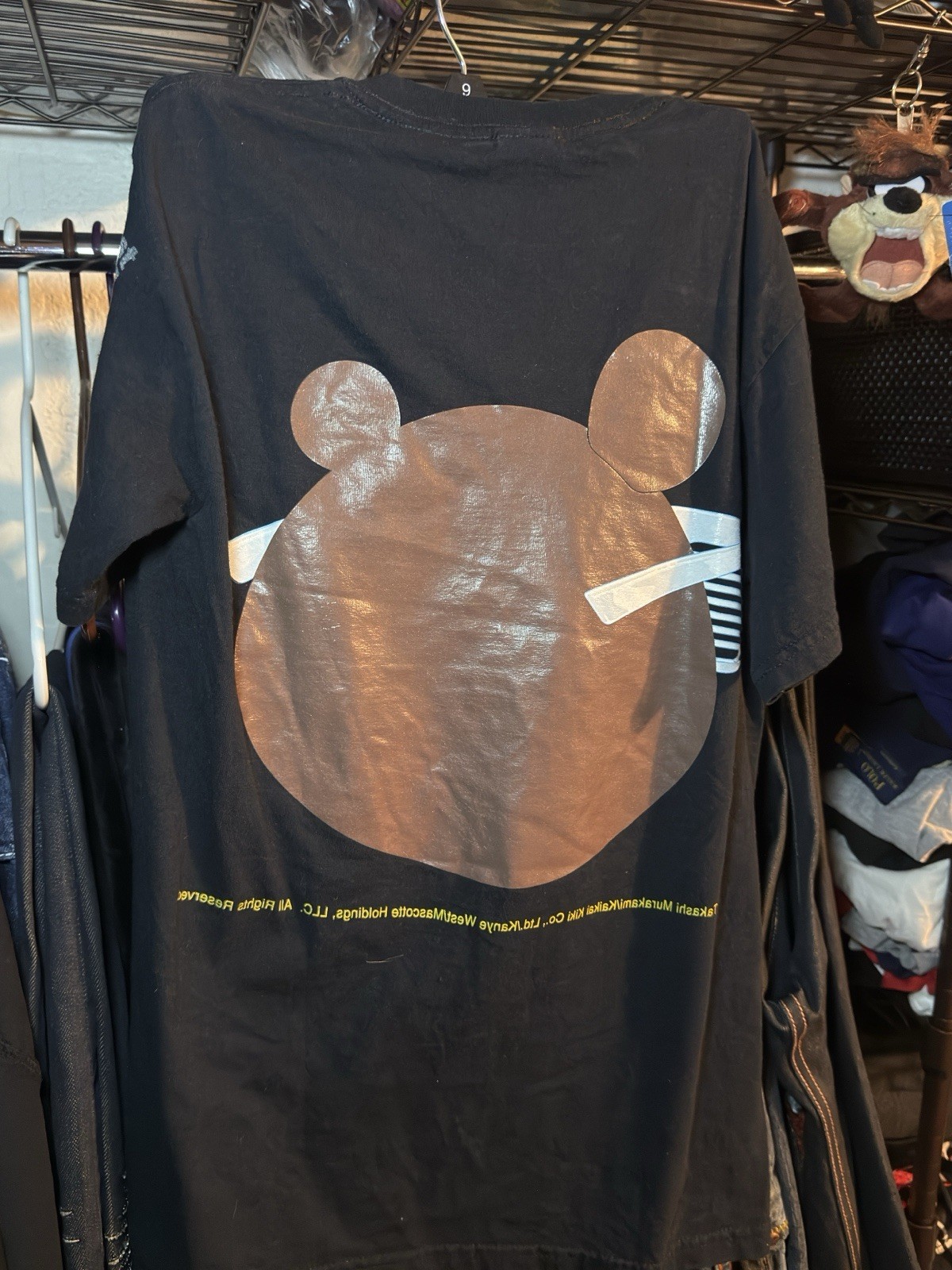 KANYE WEST T Shirt 2007 Glow In The Dark Tour TAKASHI MURAKAMI YE RapTee Small