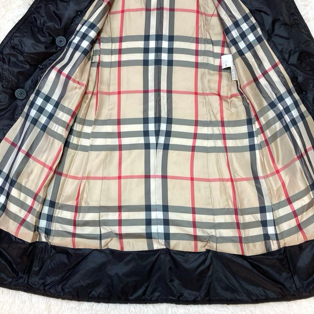 Burberry London lined Nova check nylon padded long trench coat