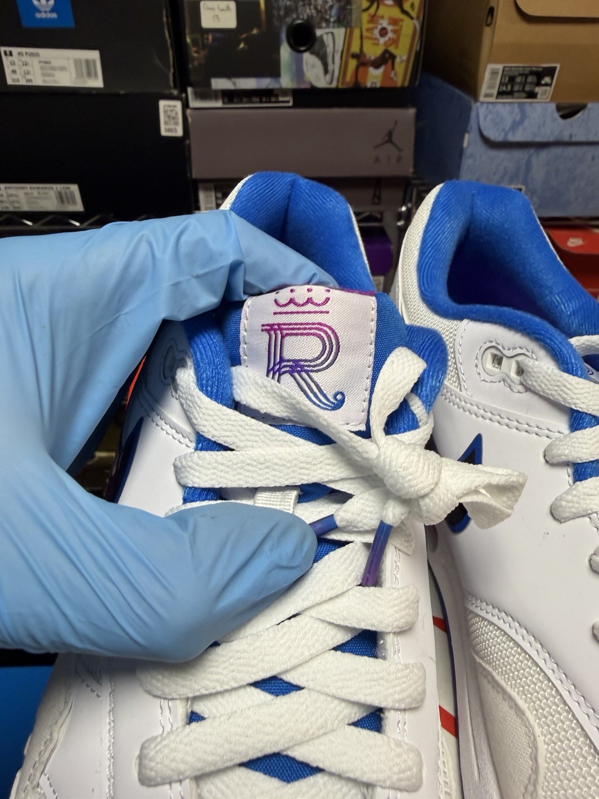 Nike Air Max 1 KC ROYALS IQ2916-100 MLB WHITE VIVID GRAPE SOAR MENS SIZE 14 NEW