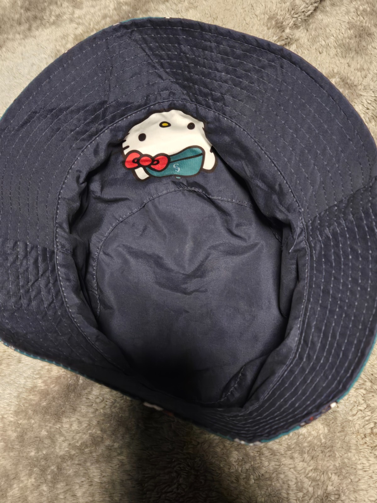 Seattle Mariners Hello Kitty MLB Reversible Bucket Hat Men’s Navy Teal Green