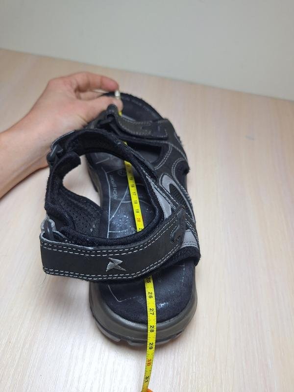 Men Ecco Sandals Grey Leather 42