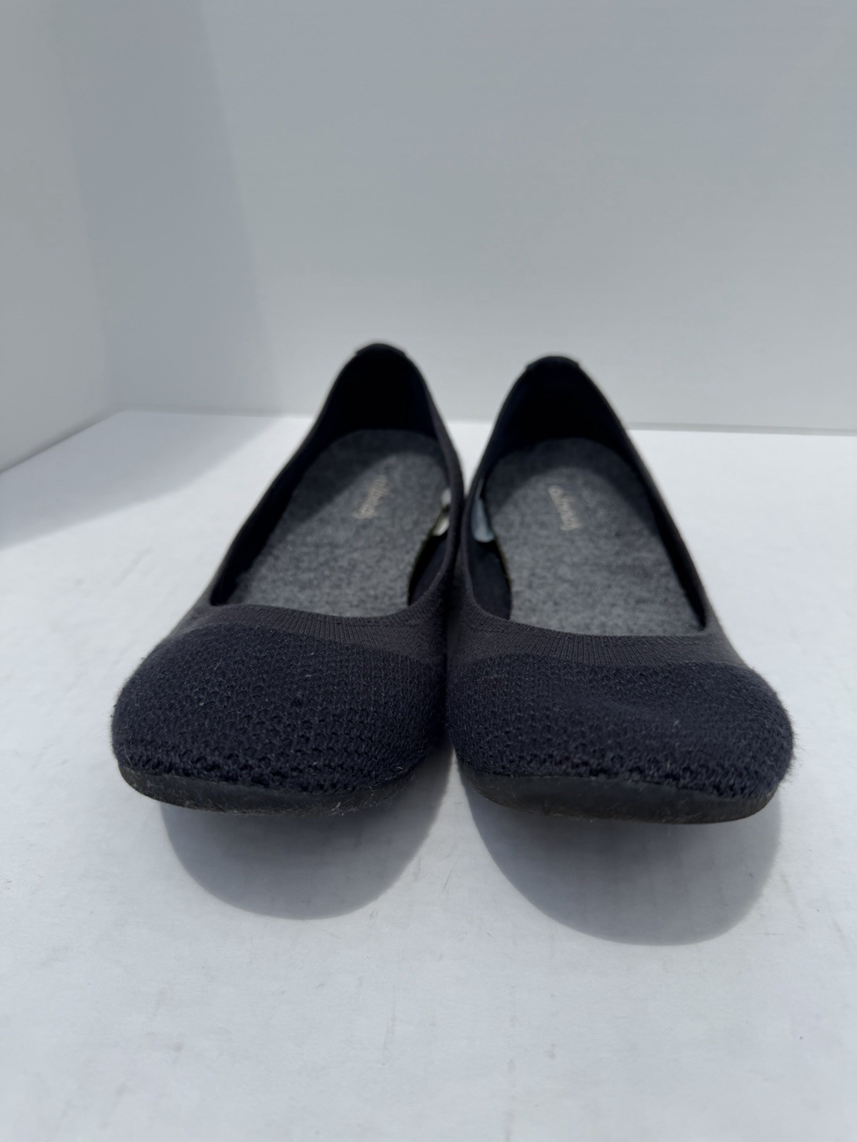 Allbirds Shoes Womens 9.5 Navy Knit Tree Breezer Ballet Flats Slip On Comfort