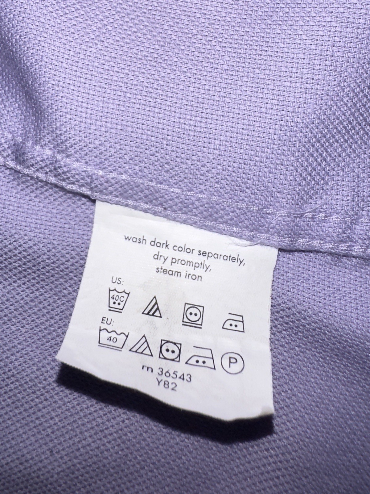 CHAPS Men’s Dress Shirt 17.5 32/33 Regular Fit Lavender Purple Wrinkle Free L/S