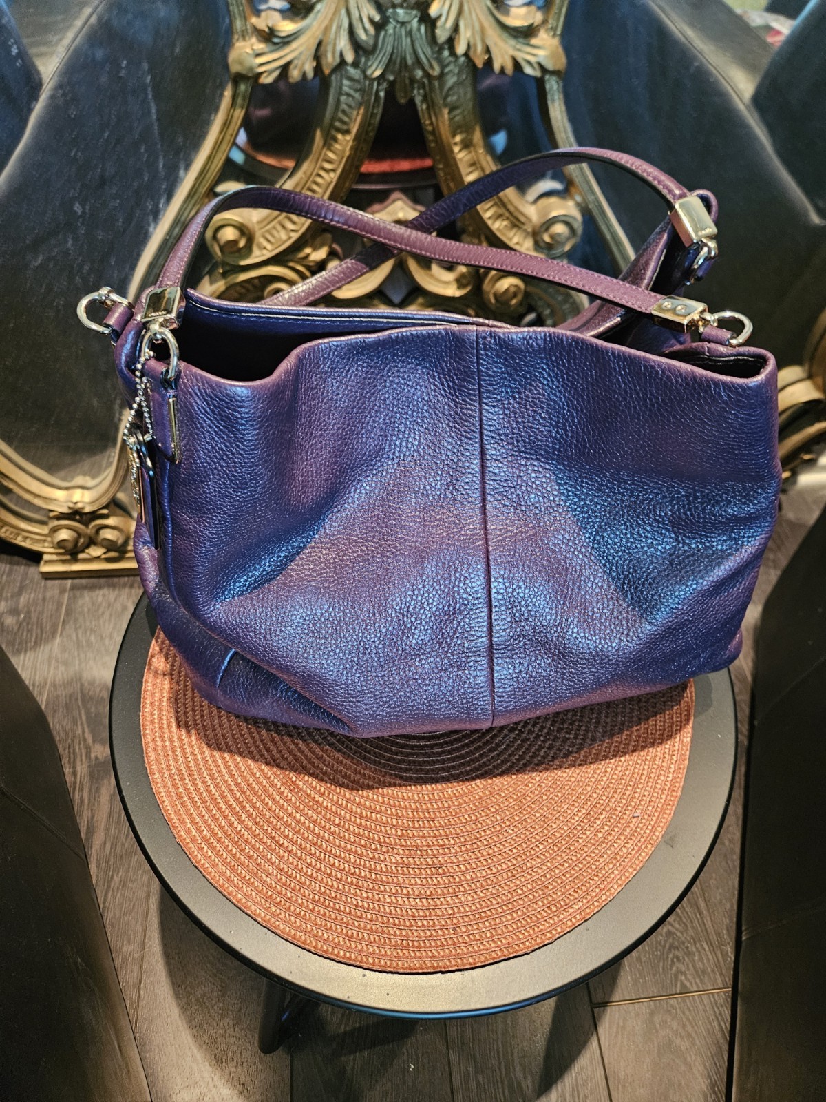CoachMadison Phoebe Leather Tote Purple