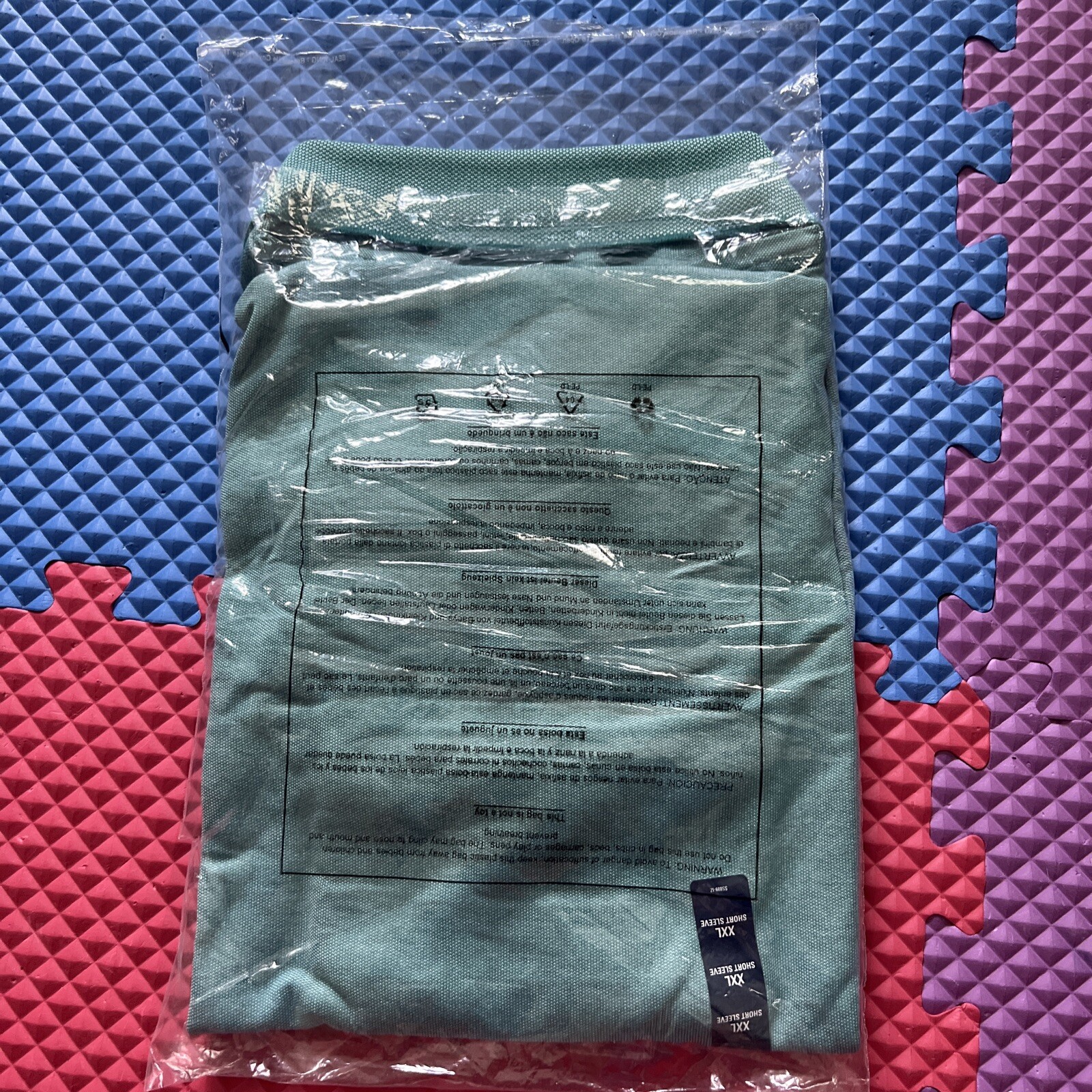 IZOD Men’s Natural Stretch Advantage Performance Polo Shirt Green Blue 2XL New