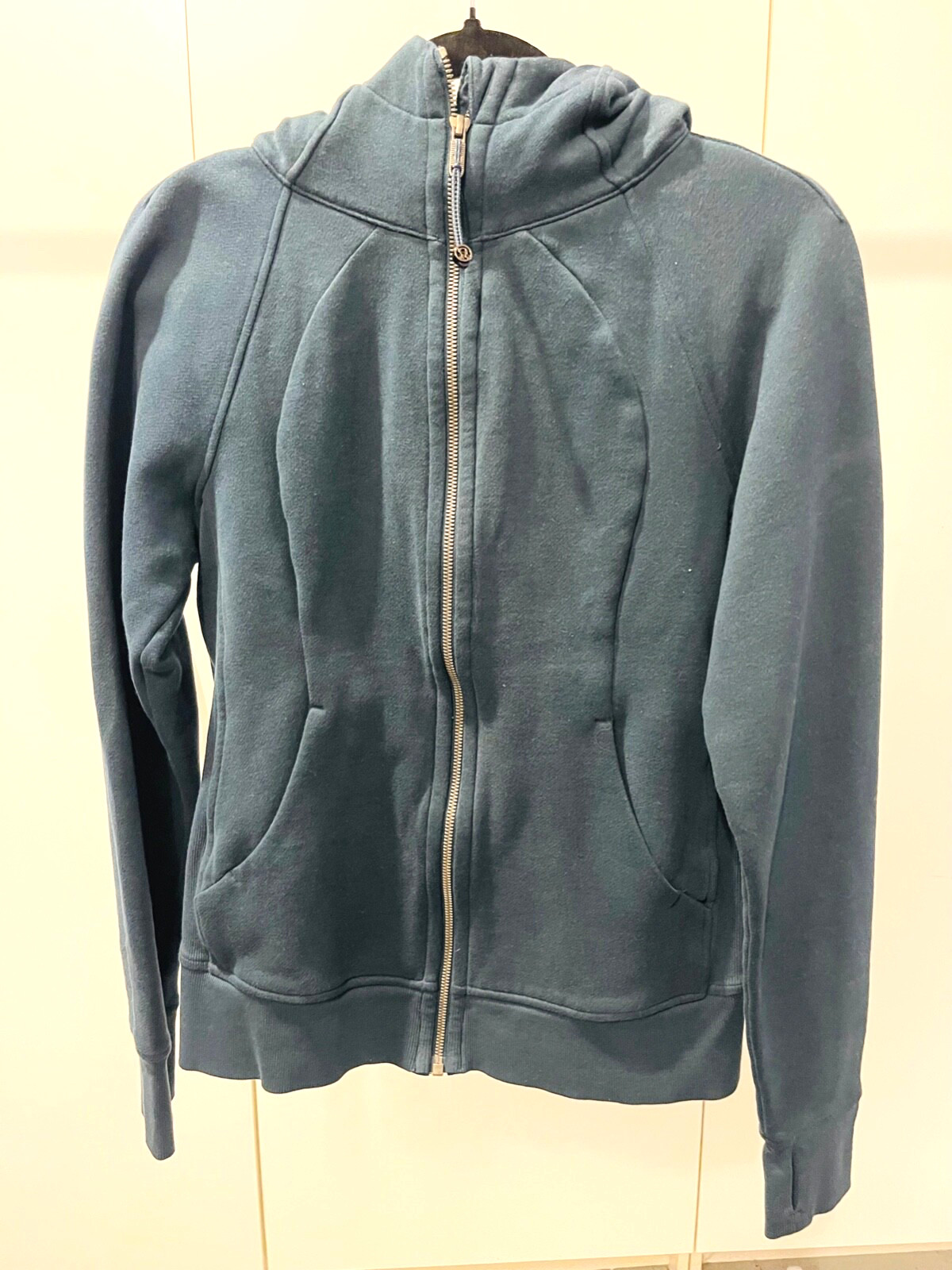 LULULEMON SCUBA HOODIE JACKET FULL ZIP WOMEN SIZE 8 MIDNIGHT GREEN