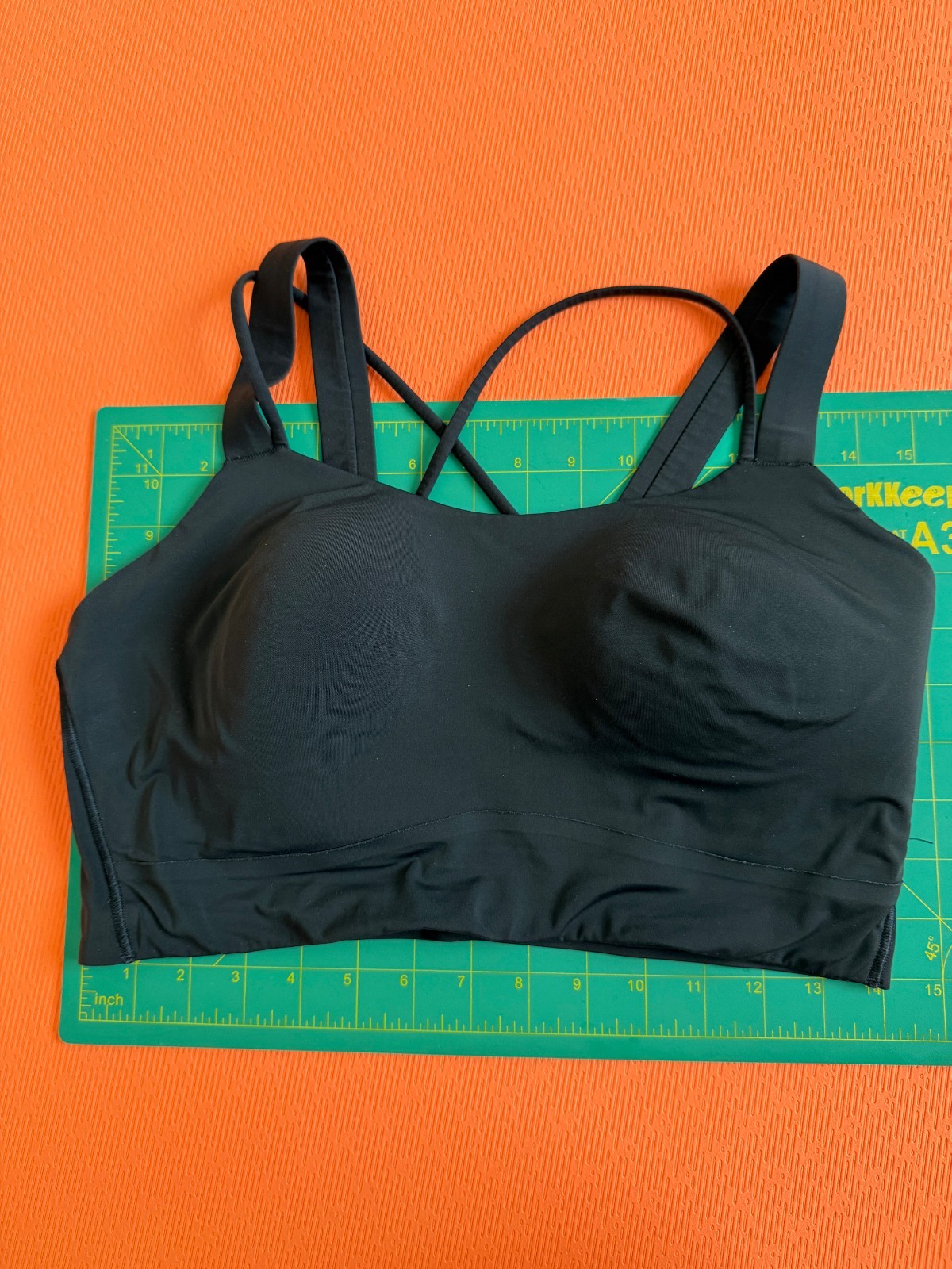 Lululemon Like a Cloud Longline Bra D/DD Size L BLACK Yoga