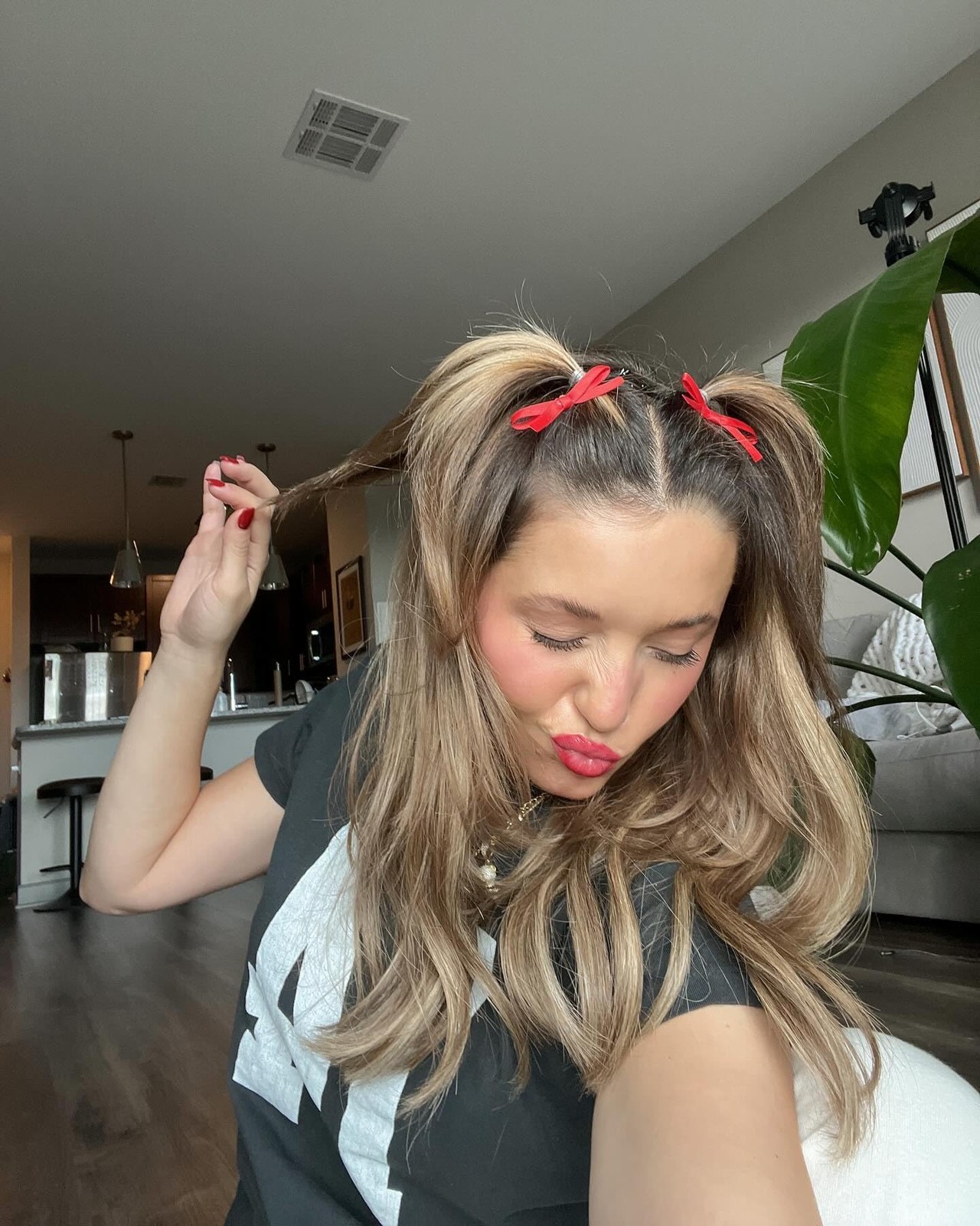 Ayesha Red Coquette Bows Clips – 10PCS Mini Hair 1 Count (Pack of 10), red