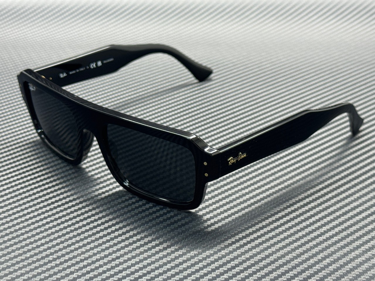 RAY BAN RB4454 667748 Black Polarized Unisex 56 mm Sunglasses