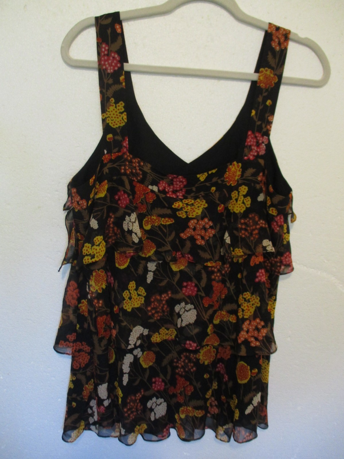 Dorothee Bis Silk Outer/Poly Lined Sleeveless Top – Size 12 – Hidden Side Zipper