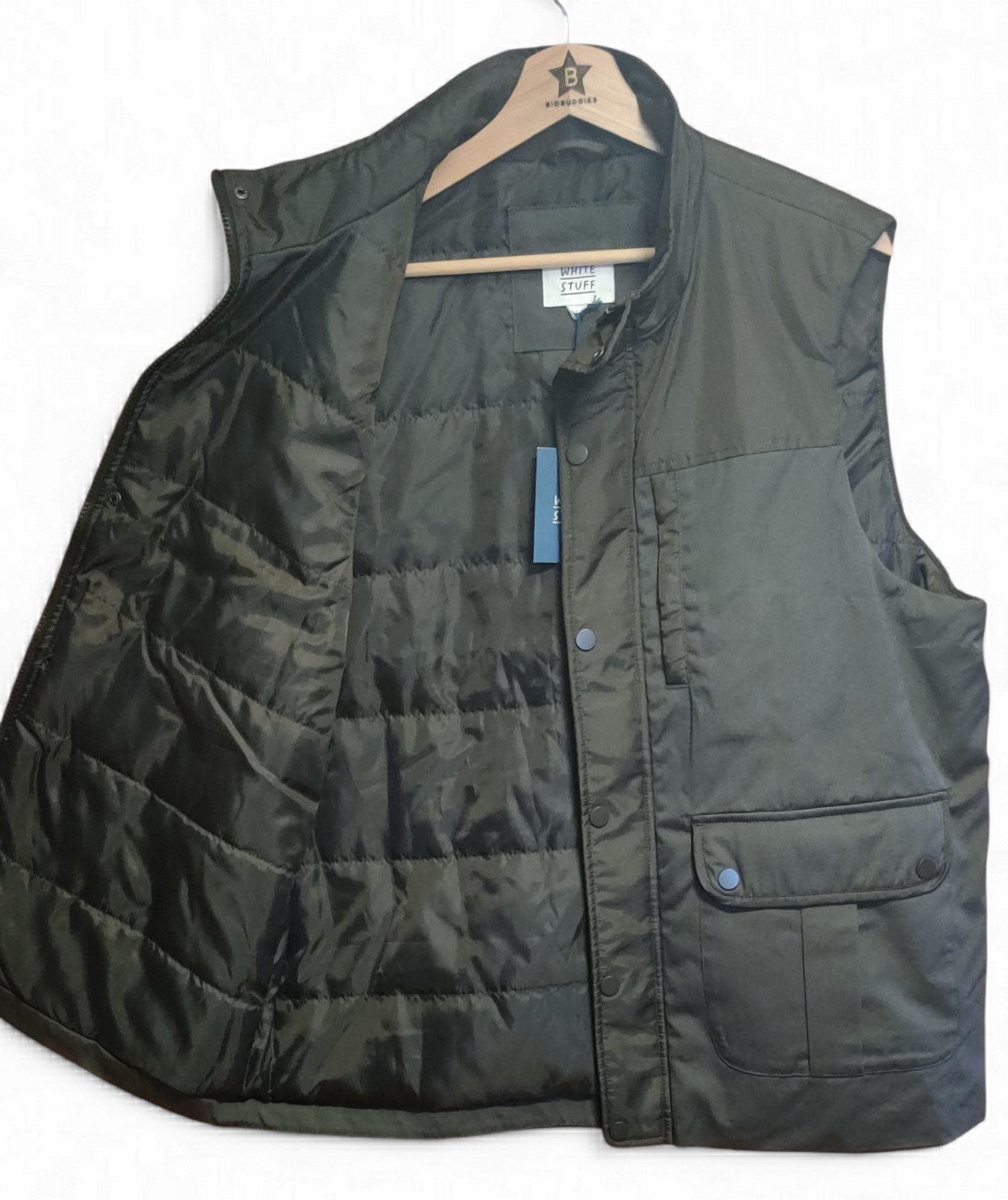 White Stuff Corby Canvas Gillet Body Warmer Size L Grey New With Tags RRP £95