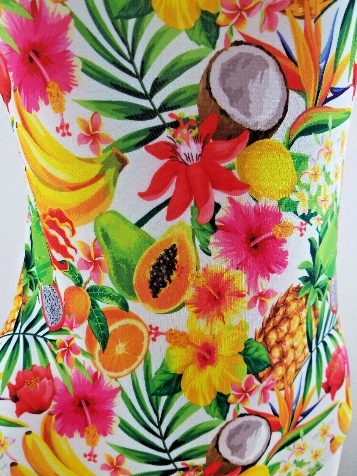 Forever 21 One Piece Swimsuit Size Large Tropical Multicolor Open Back Women’s