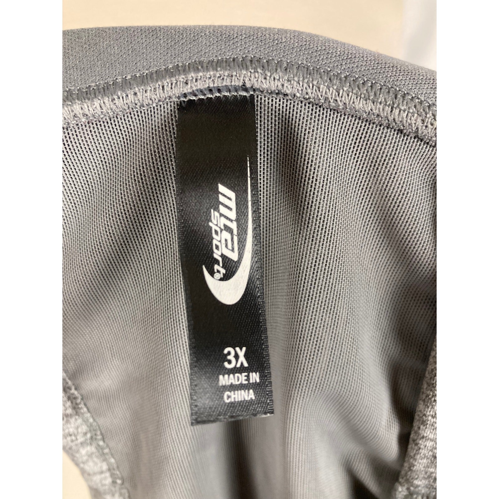 3X MTA sport front closure zip sports bra gray grey cross back