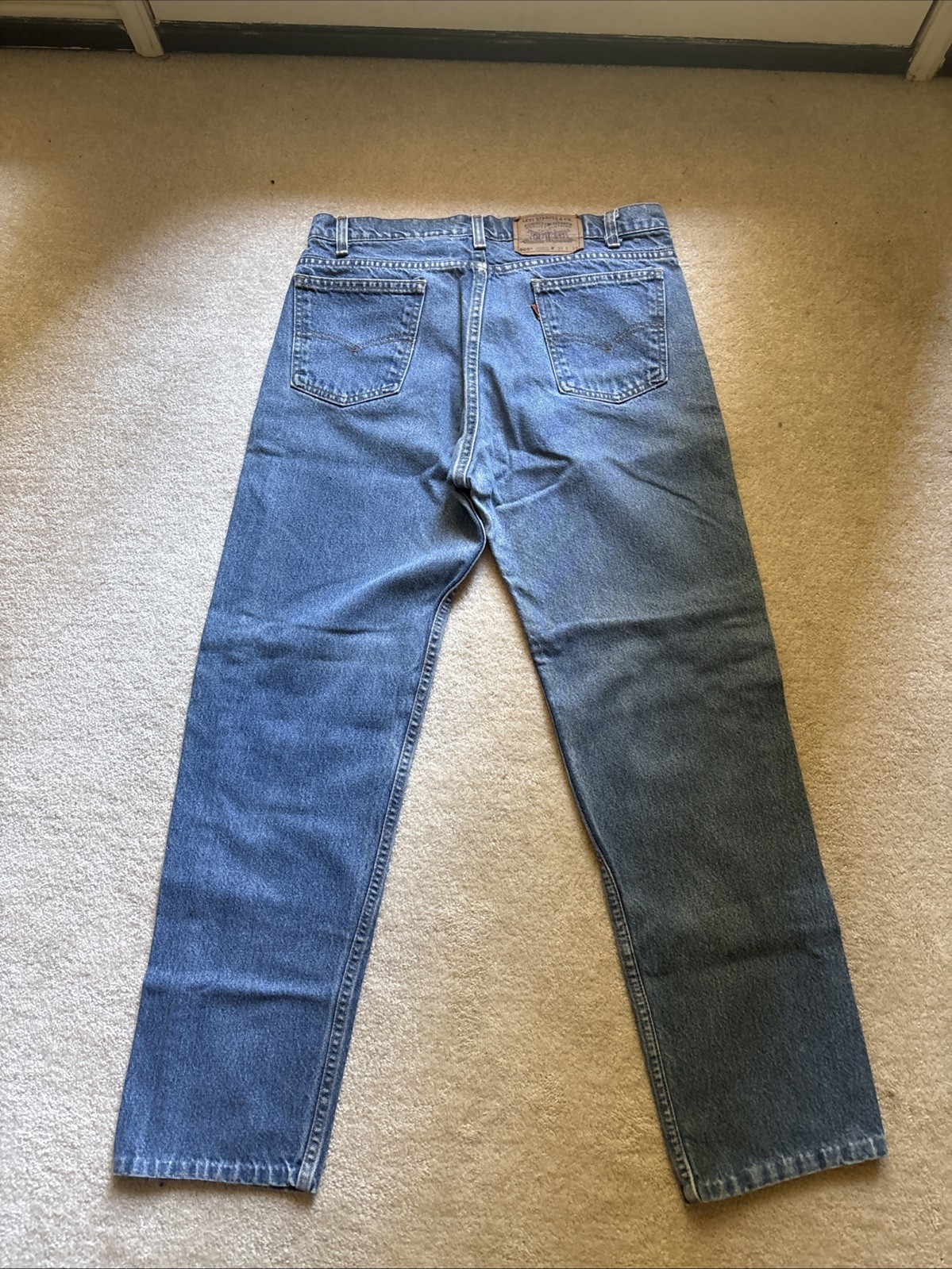 Vintage 90s Levi’s 505 Orange Tab Jeans 35×33, Regular Fit, Straight Leg, Blue