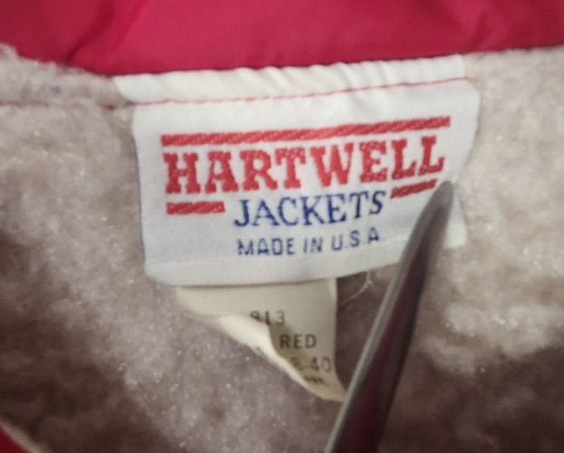 Vintage Soo Line RR Jacket Men’s M Red Hartwell Satin Fleece Lined Snap 90s USA