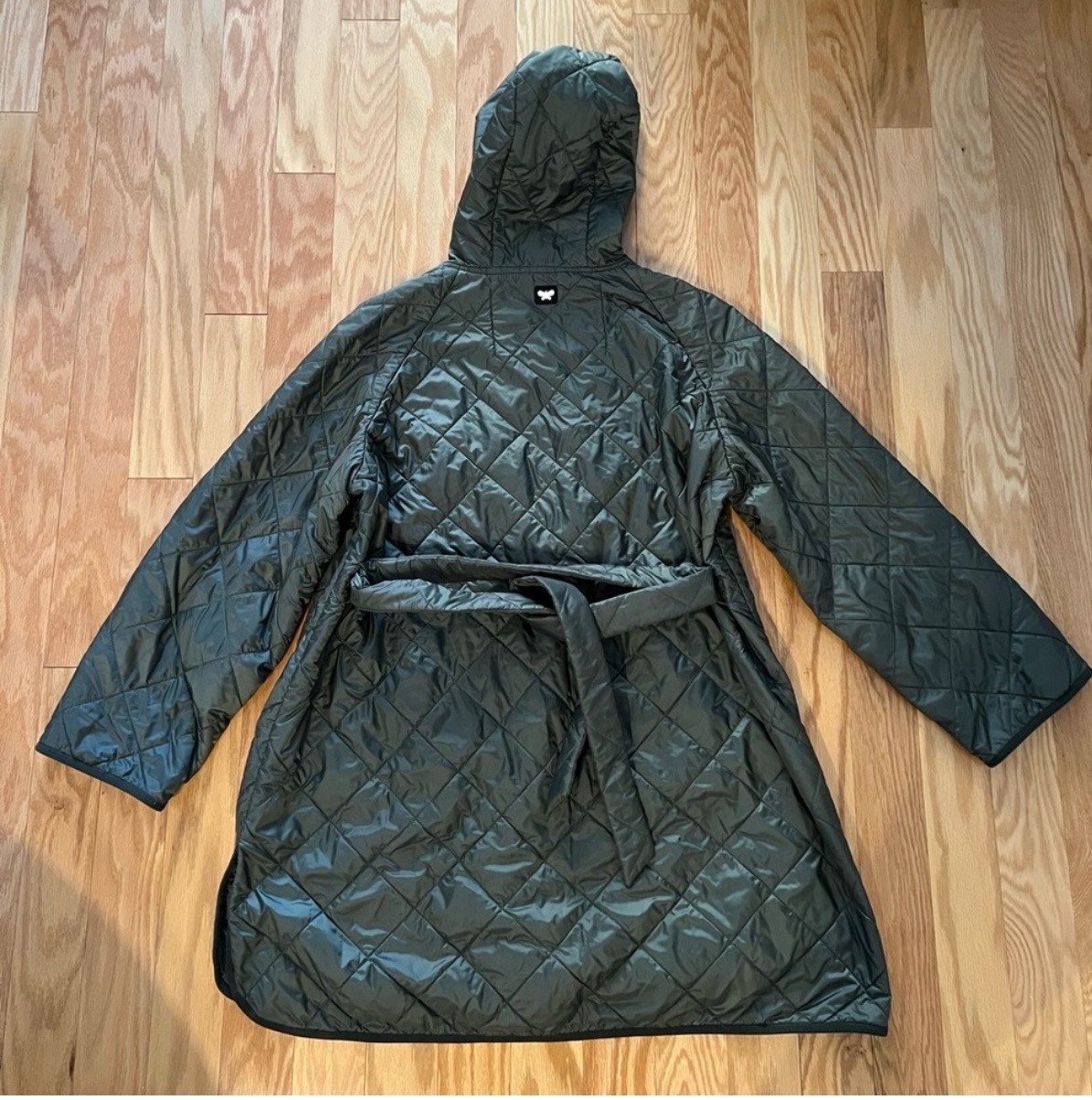 Olive green hooded WEEKEND Max Mara jacket, Size 10, Good condition