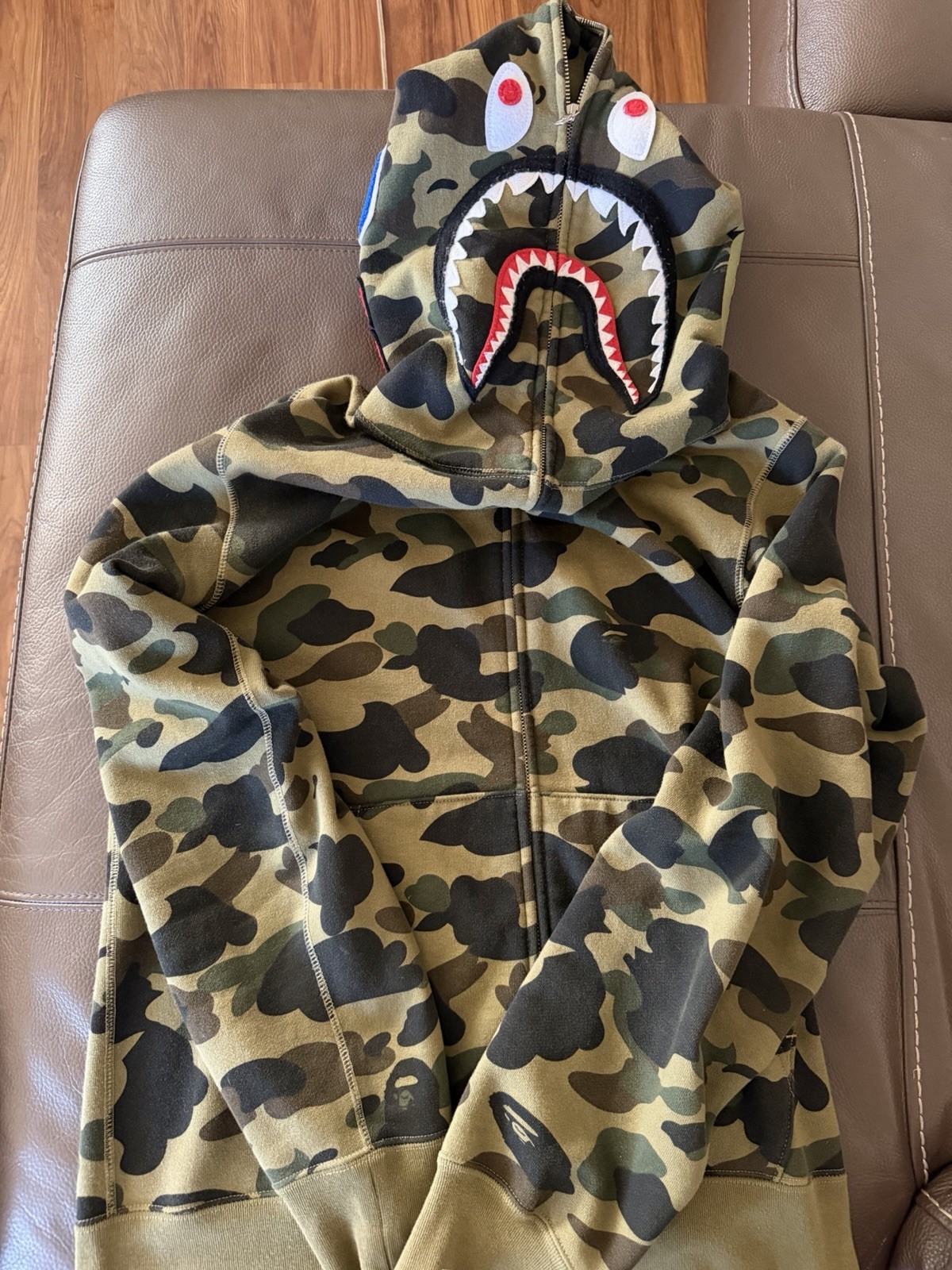 Bape Men’s First Camo Full Zip Hoodie Size XL