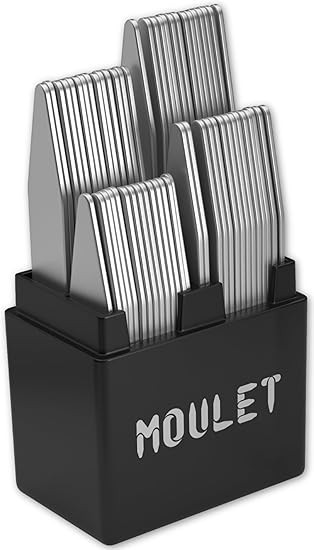 Collar Stays – 56-Piece Set in 4 Sizes with Precision Case – Gift for Sharp-Dres