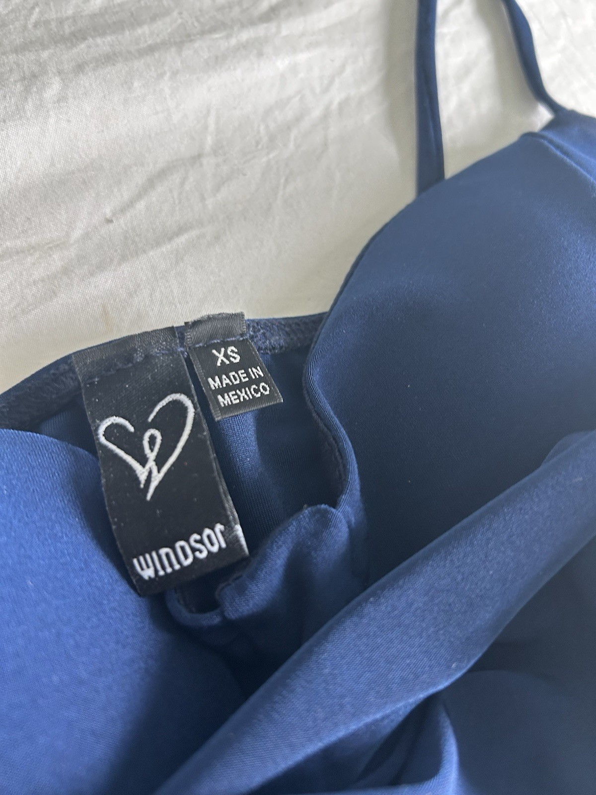 Windsor XS Blue Sweetheart Neck Strappy Solid Long Maxi Dress