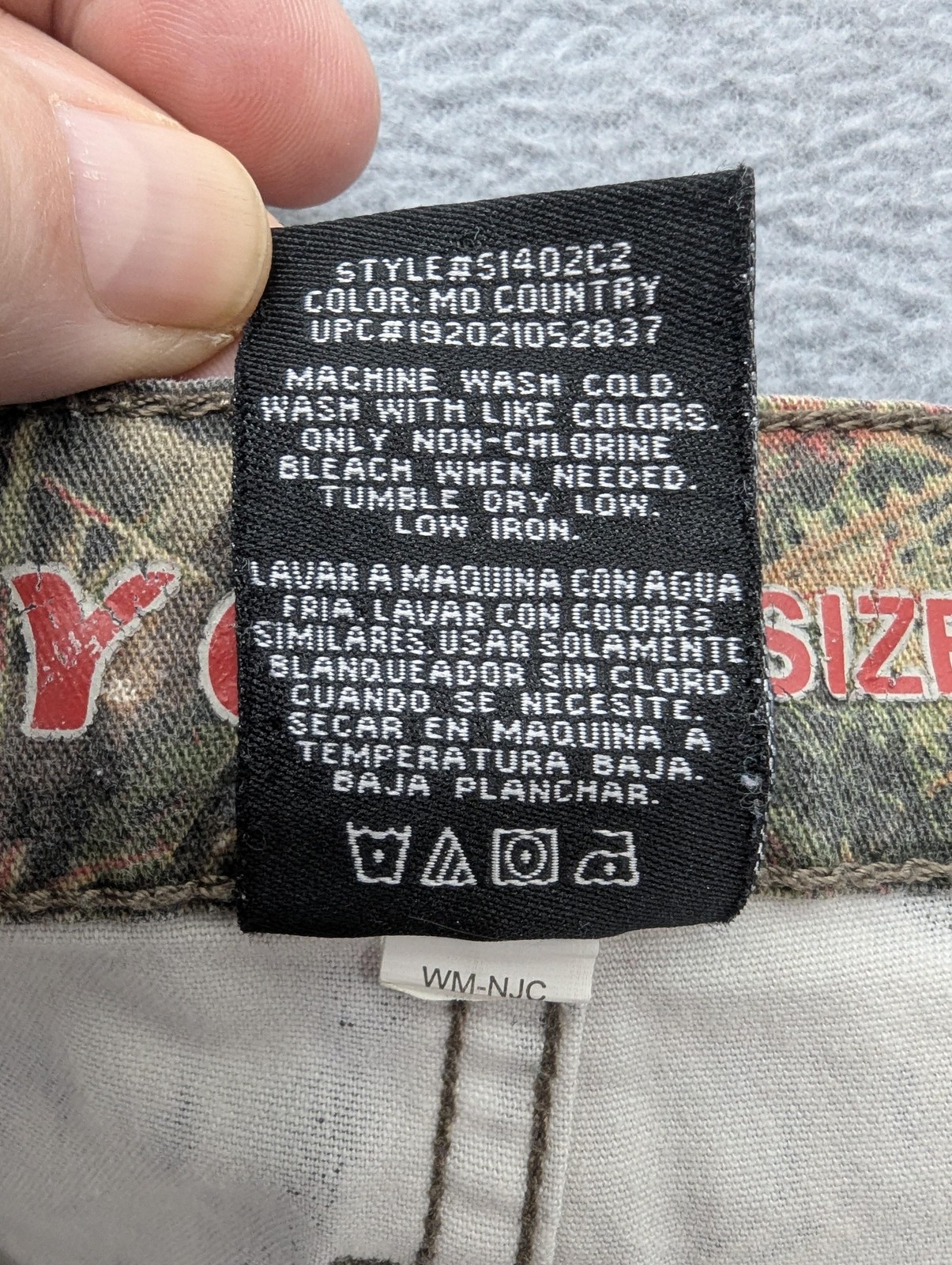 Mossy Oak Cargo Pants Mens 2XL 44-46 Brown Camo Elastic Waist Hunting Outdoor