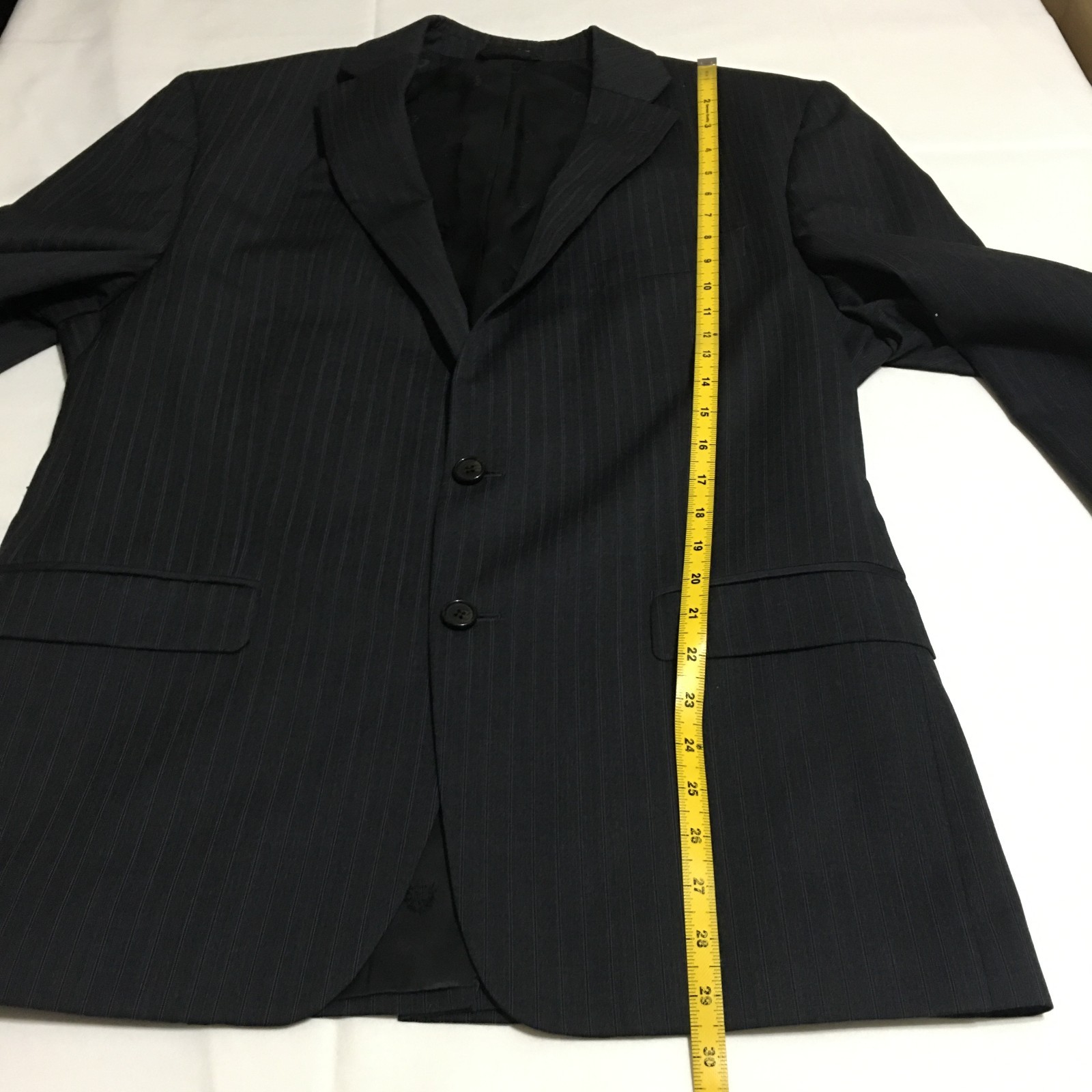 Lauren Ralph Lauren Wool 2pcs Suit Mens 44R Two Button Jacket Pants 36×29 Black