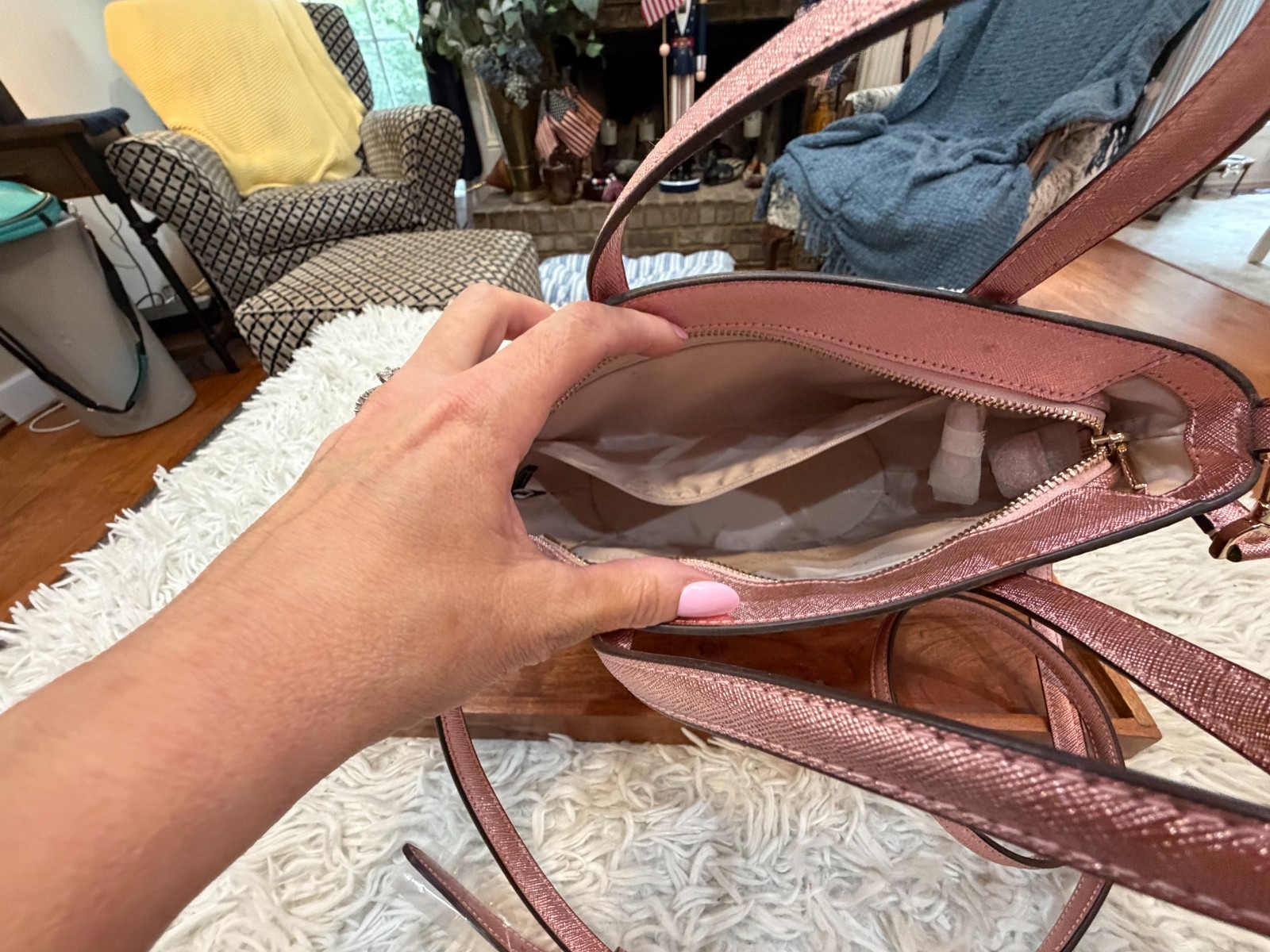 Kate Spade New York Glimmer Satchel Pink Glitter (NWOT)