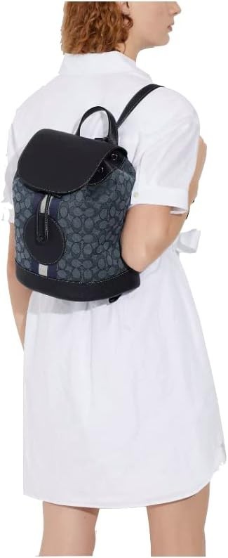 Coach Dempsey Drawstring Backpack In Signature Jacquard Patch And Stripe