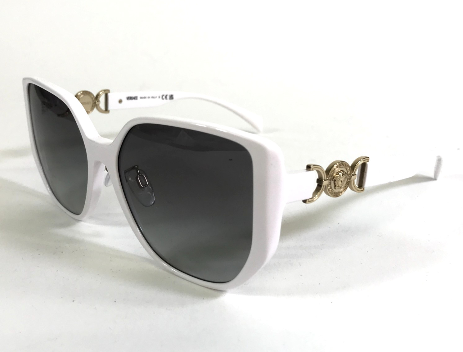 Versace Sunglasses MOD.4449-D 314/11 White Butterfly Frames Gray Gradient Lenses