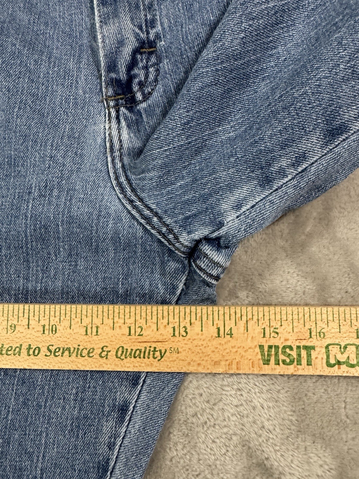 Lee Womens Jeans 16 Short Relaxed Straight Leg High Rise Stretch Light Wash