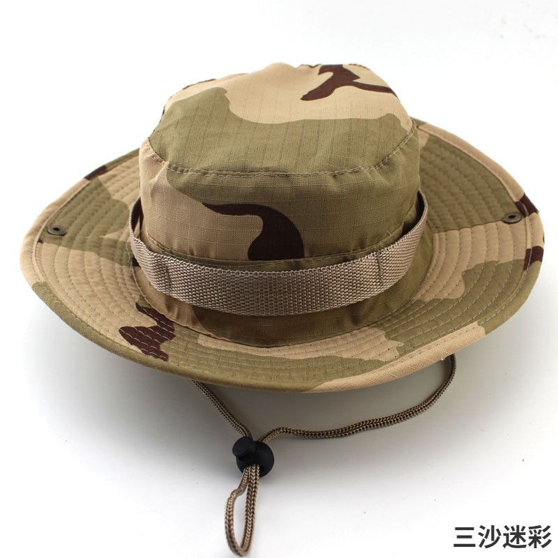 Tactical Boonie Hat Bucket Cap Military Camo Wide Brim Sun Bush Booney Fishing