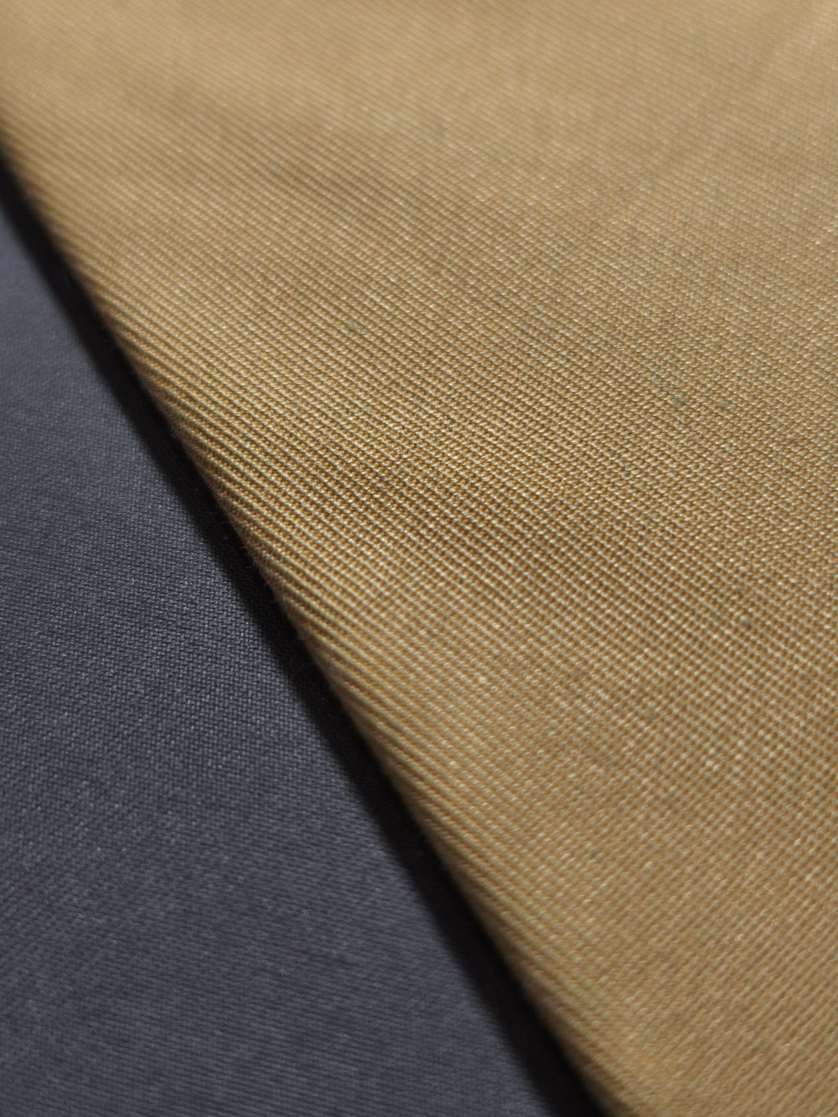 A. Di Capua Napoli – Mustard Yellow Solid Cotton Tailored Tie