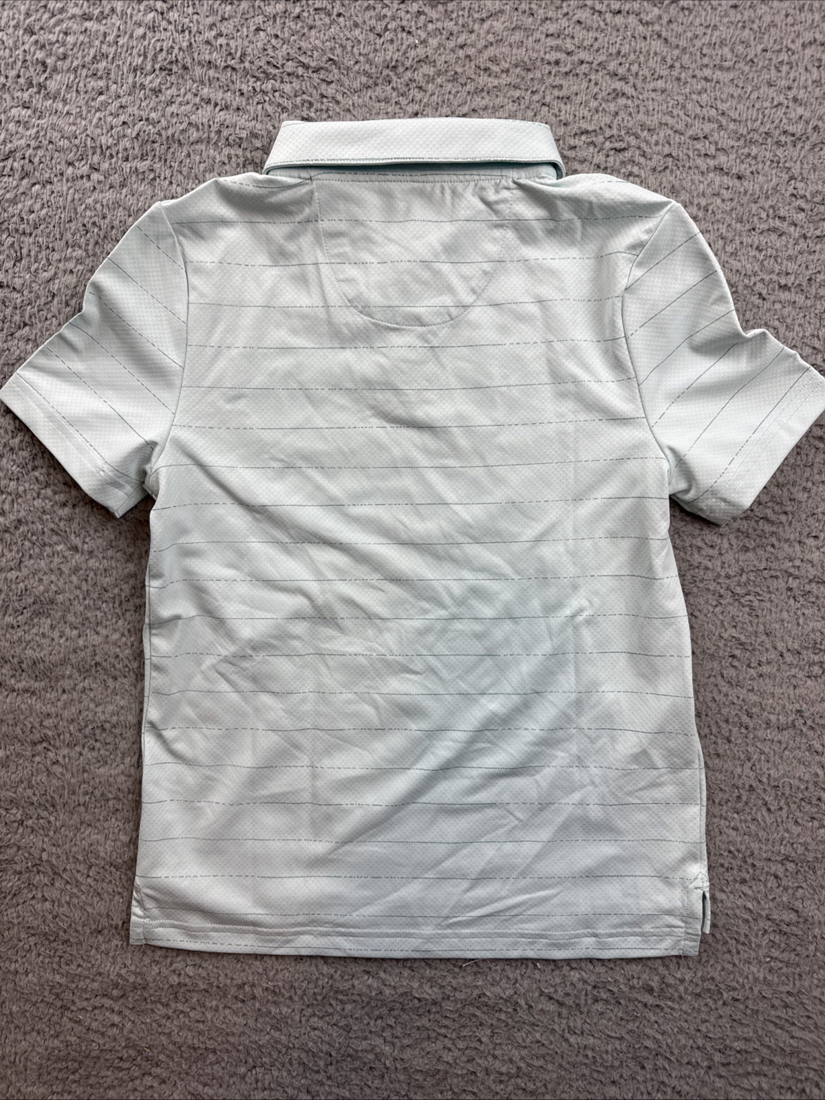 All in Motion Shirt Boys Small 6/7 Textured Short Sleeve Polo Light Blue