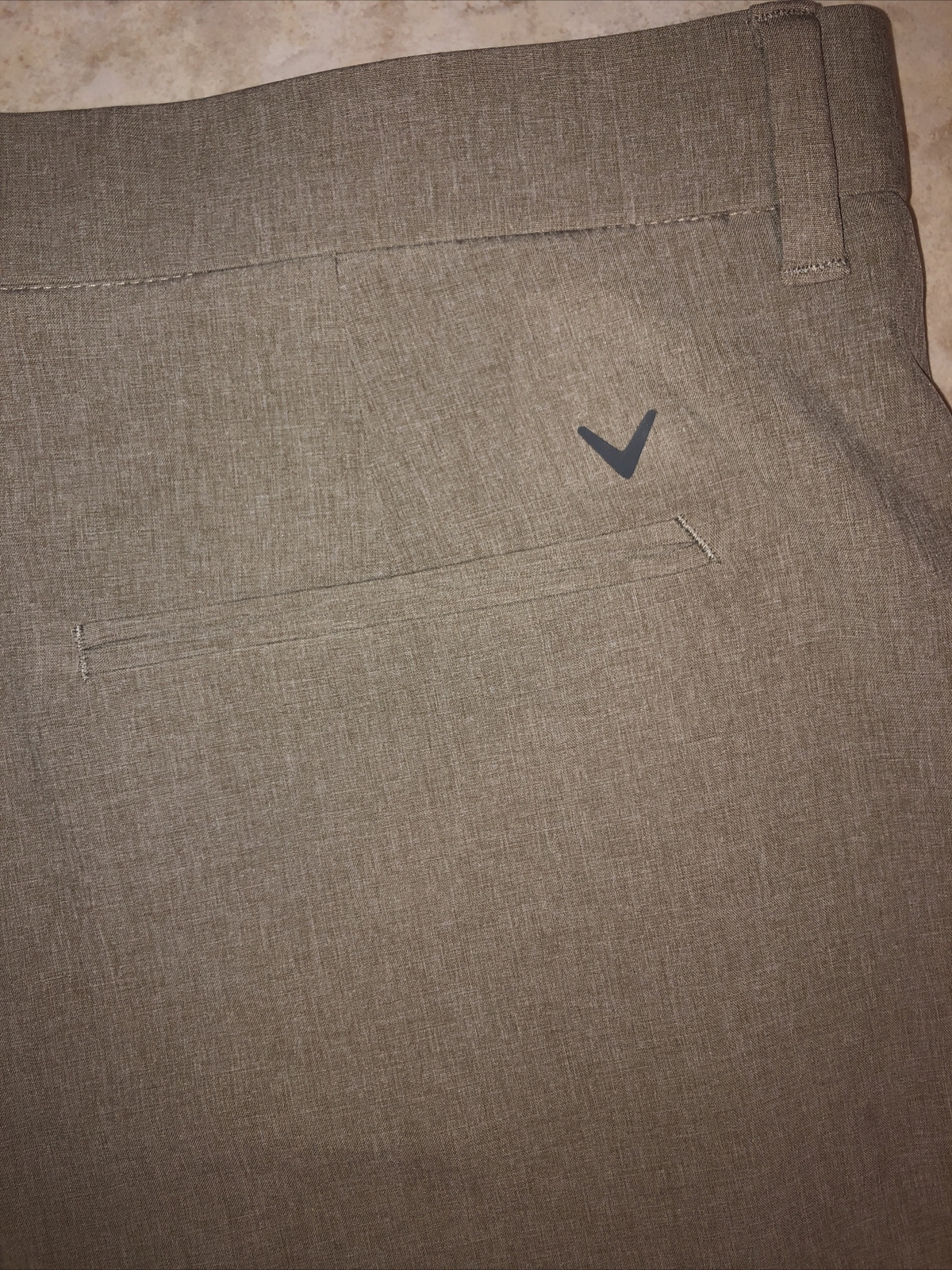 Callaway Stretch Shorts Flex Fabric Opti-Dri Mens 44B Khaki Heather UPF 50 NWT