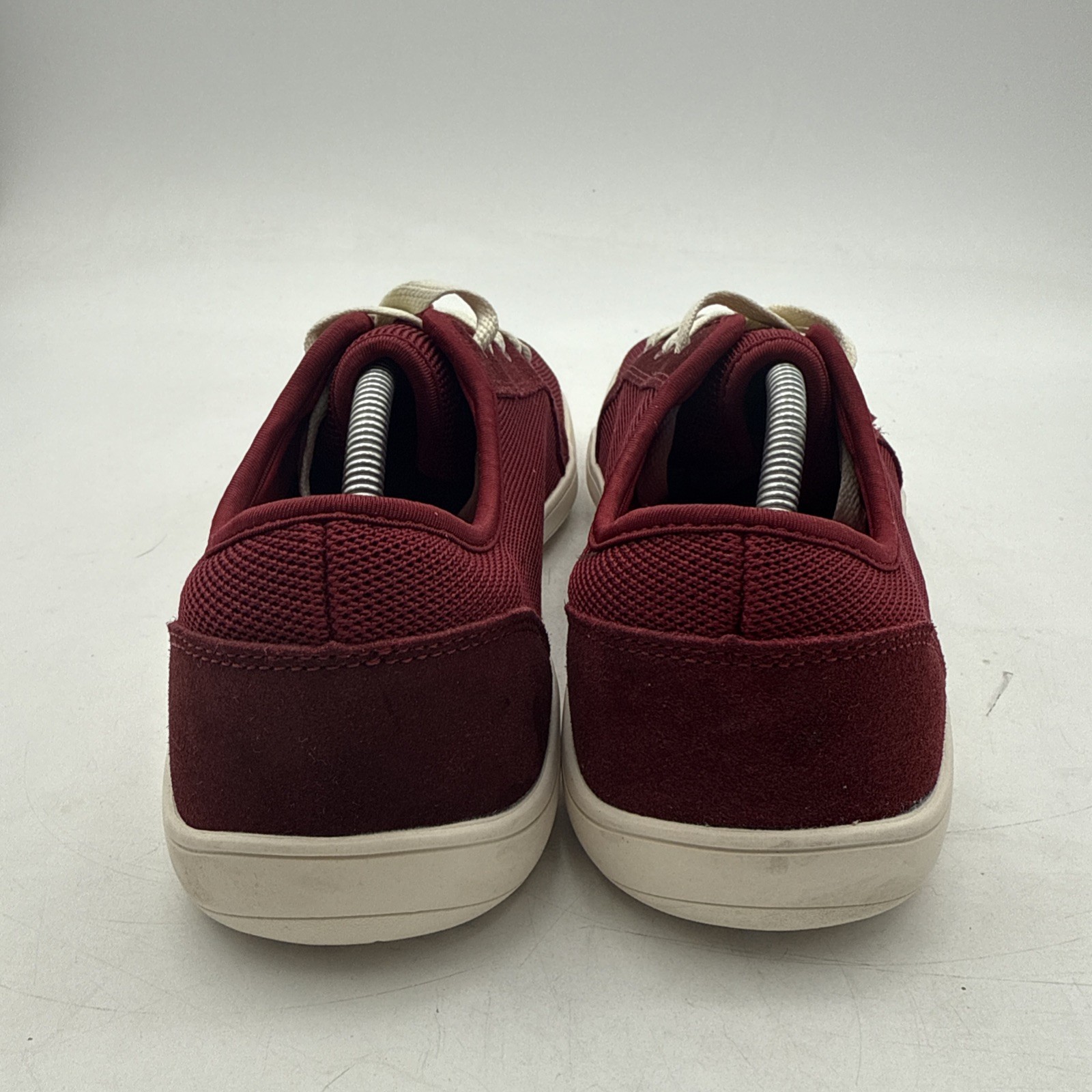 Hobibear Burgundy Minimalist Suede Men’s Lace Up Walking Sneakers Size 45 Us 11