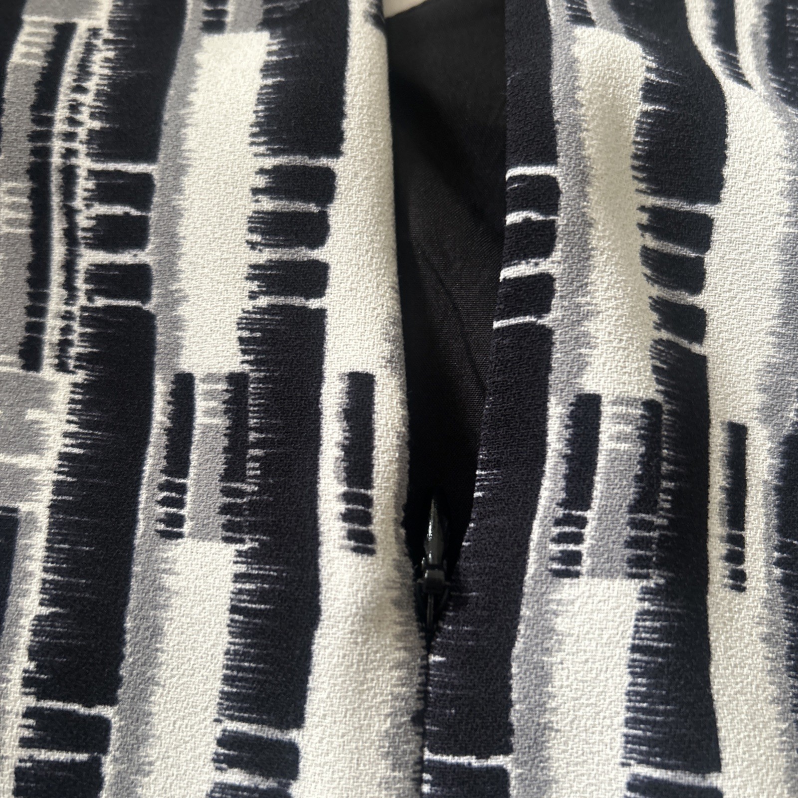 Next Black Grey White Printed Tunic Shift Dress New Tags 12 Work Office Summer
