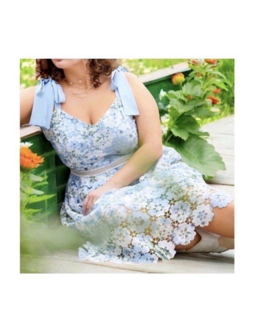 ARULA Altar’d State White Floral Lace Midi Dress Size 1X