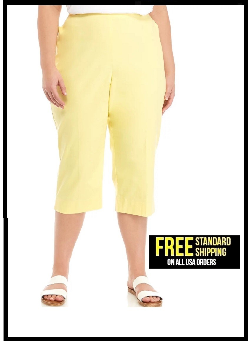 Jack David Elastic Waist Pull On Womens PLUS SIZE Stretch & Level 8 Denim CAPRI
