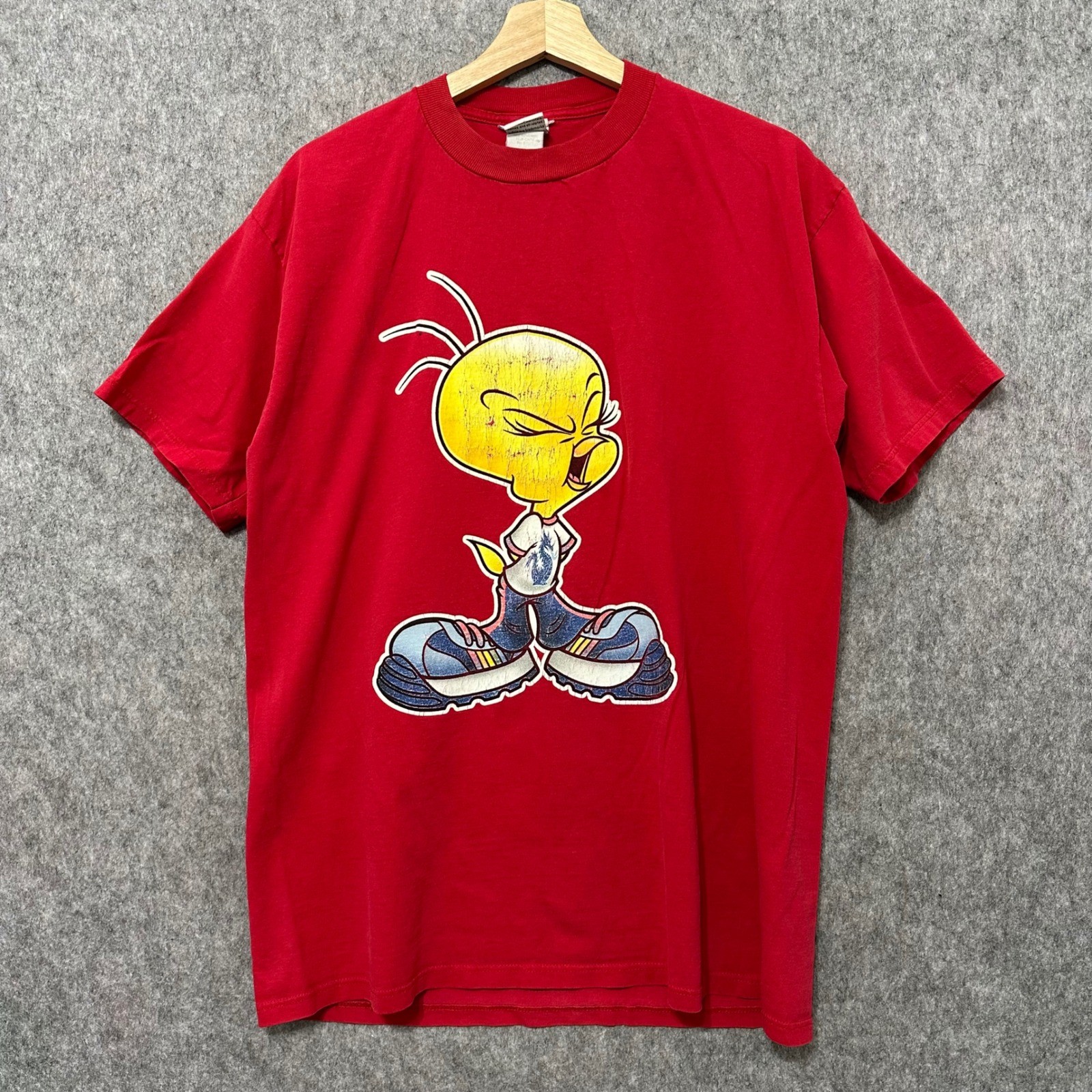 Looney Tunes Tweety Bird Red T Shirt Mens Large Cartoon Graphic Warner Bros 1998